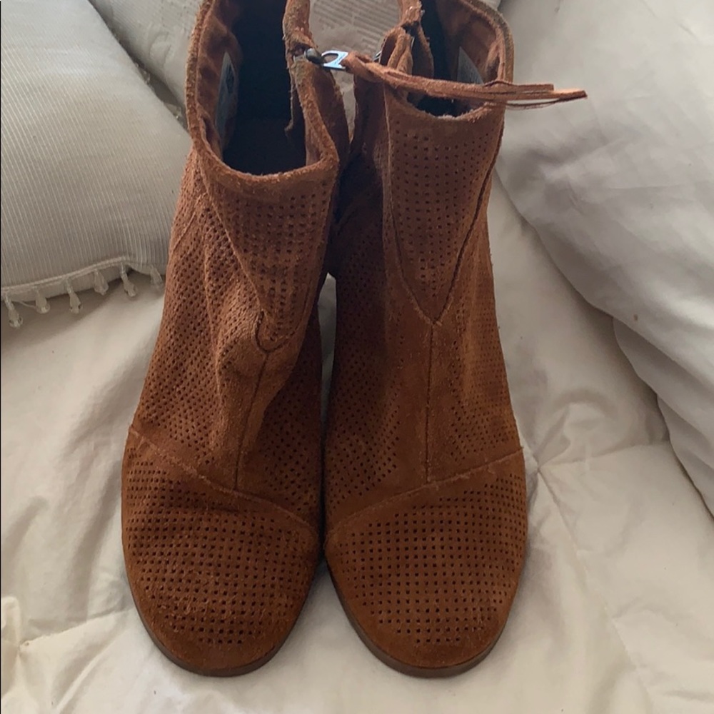 Tom’s rust color booties - size 8.5